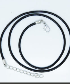 Woven Necklace - Black Cord - 18" + ext (S0720)