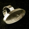 Silver Bezel Oval Ring